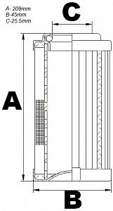 Фильтроэлемент CHP282F25XN (HMM282)